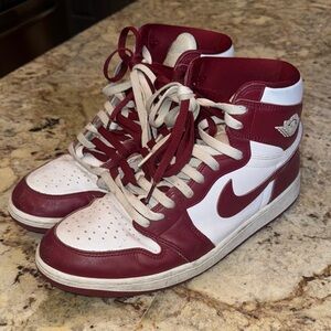 Nike Burgundy and White High-Tops